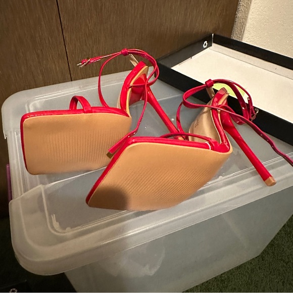 Dollskill Red US 6 Vegan Patent Leather Stiletto Heels BNIB - Picture 12 of 15